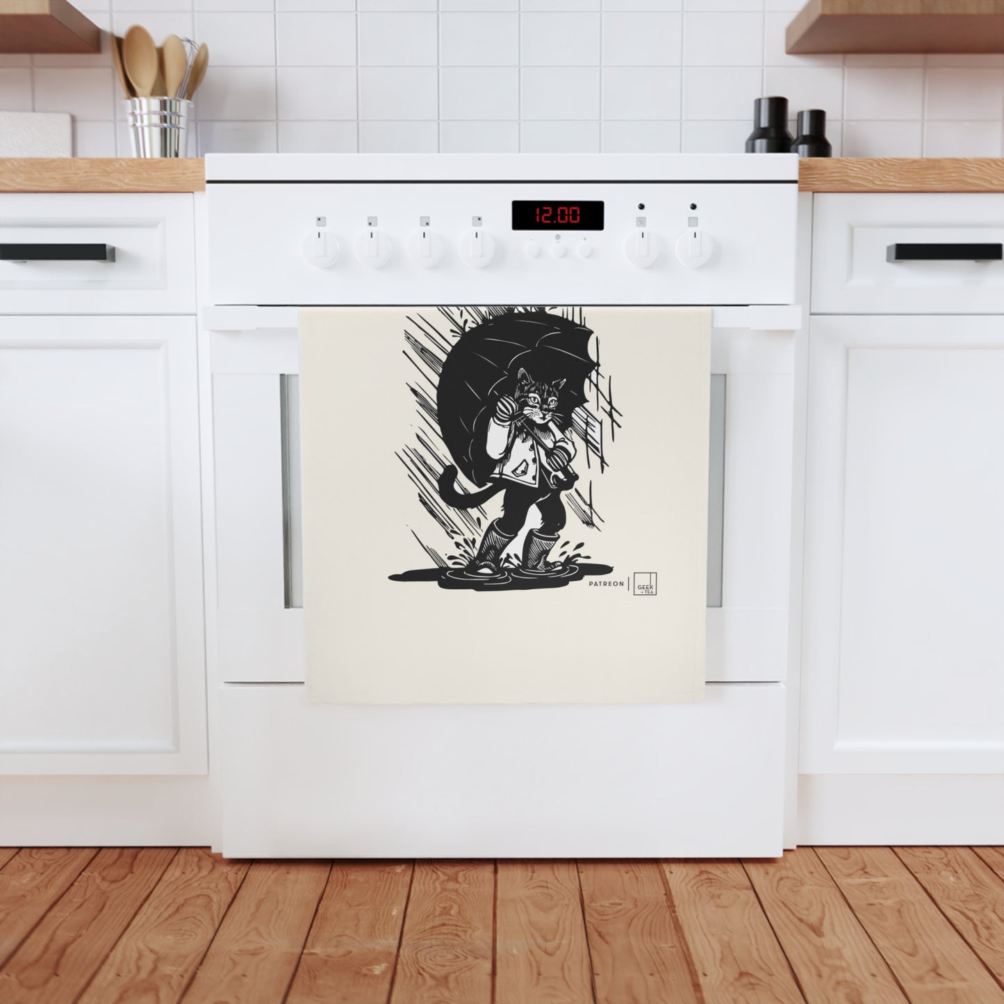 Nigel and the Rainstorm | Organic Cotton Tea Towel | Geek+Tea