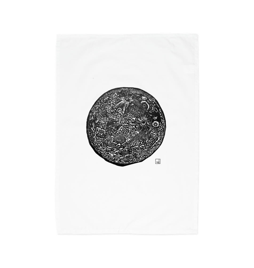 Moon Crater | Organic Cotton Tea Towel | Geek+Tea