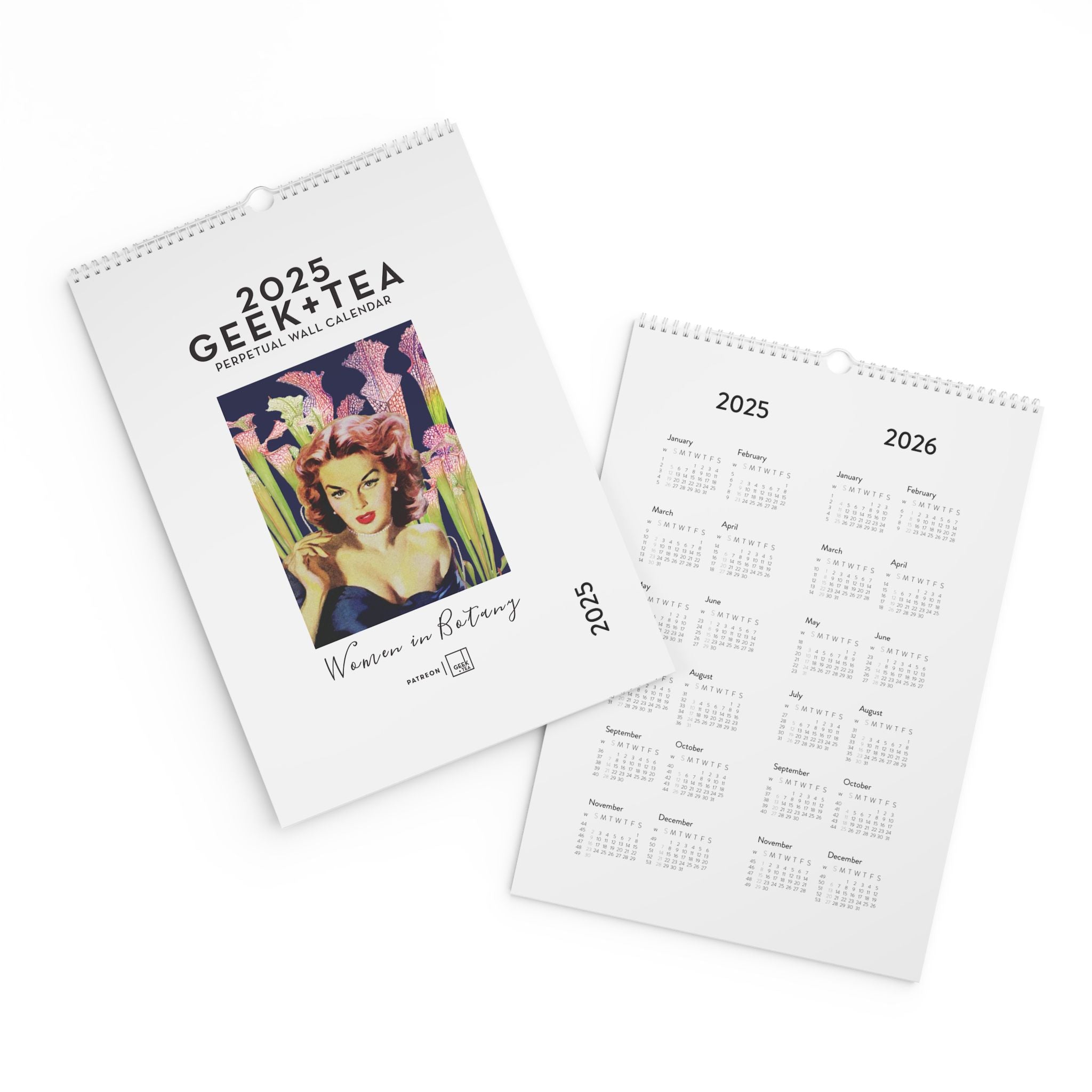 2025 Women in Botany Perpetual Annual Wall Calendar | Geek+Tea