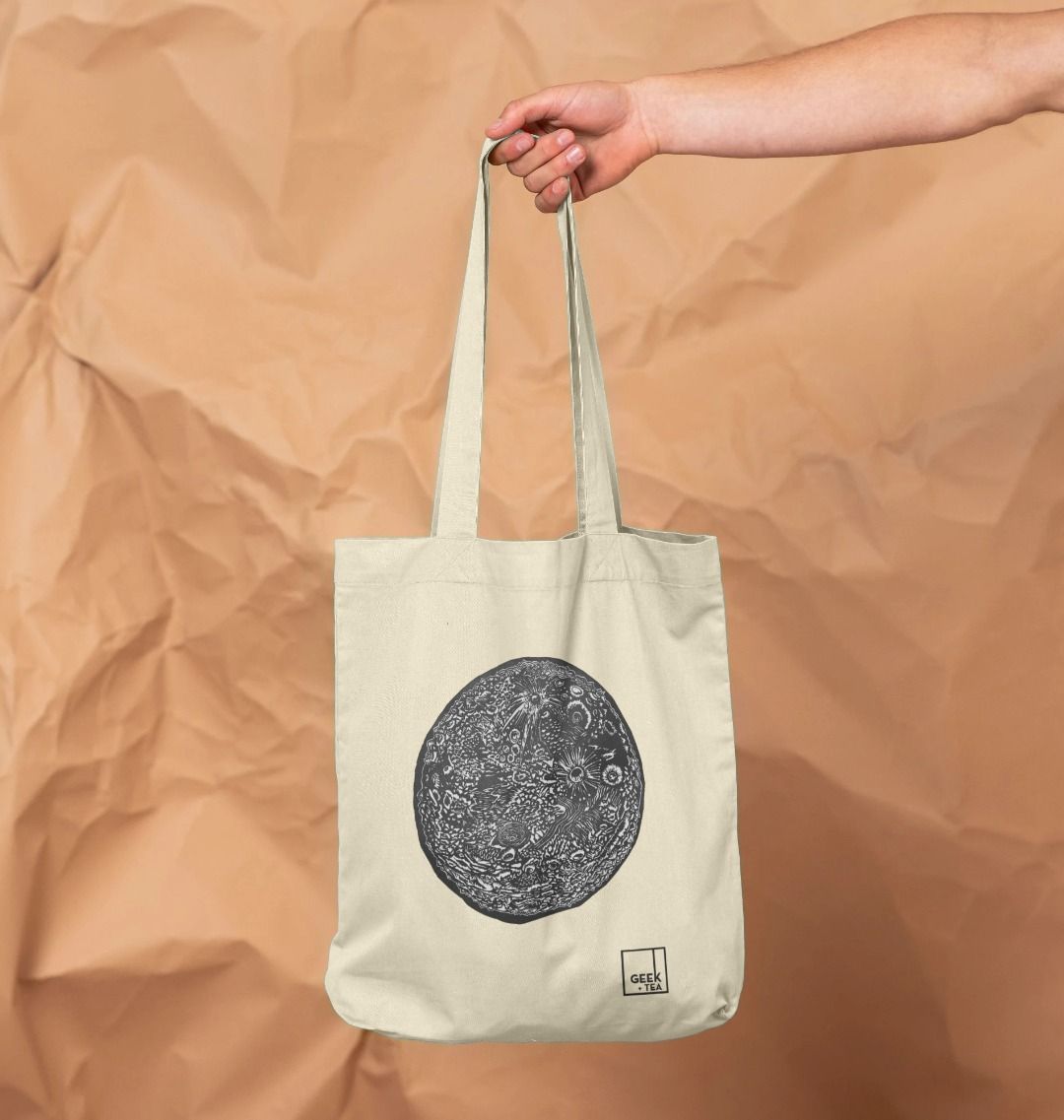 Moon Crater | Natural Organic Cotton Tote | Geek+Tea