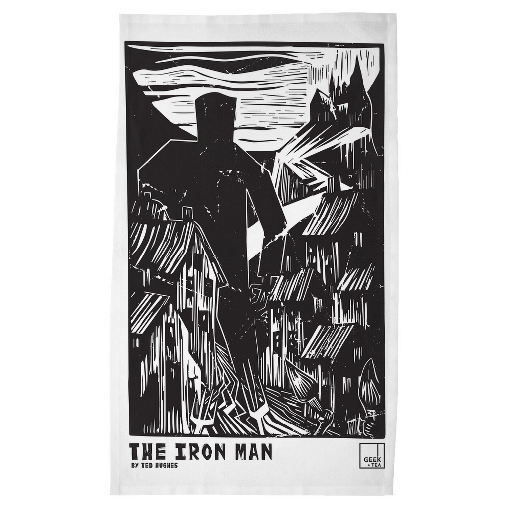 The Iron Man By Ted Hughes | Digital Print Tea Towel | 100% Cotton Twill