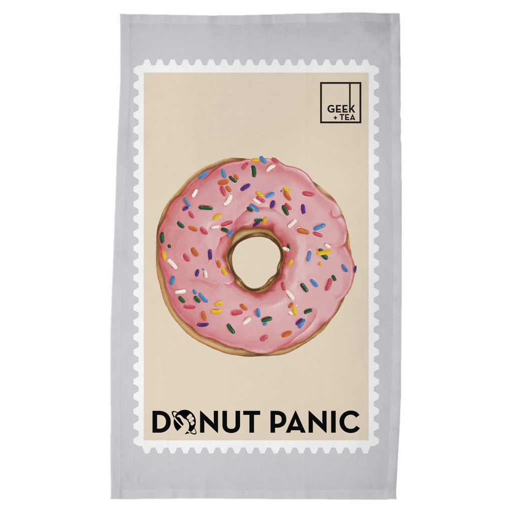 Donut Panic | Digital Print Tea Towel | 100% Cotton Twill